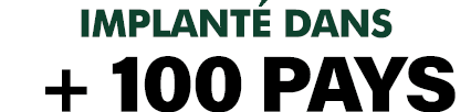 implanté dans + 100 pays