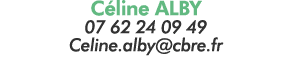 Céline ALBY 07 62 24 09 49 Celine alby cbre fr